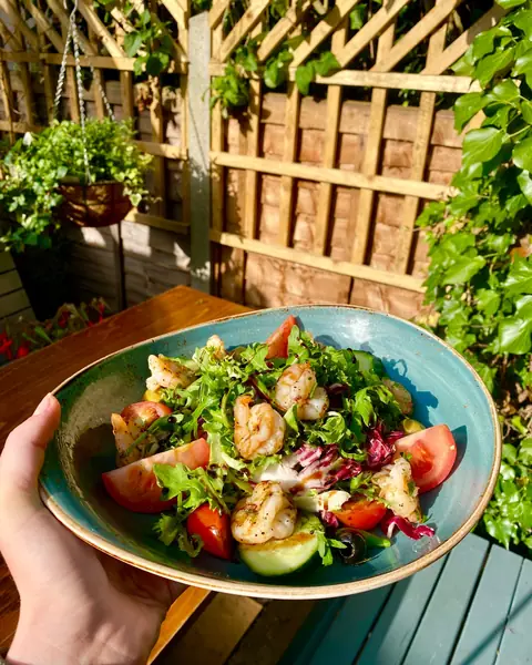 A fresh salad in the garden