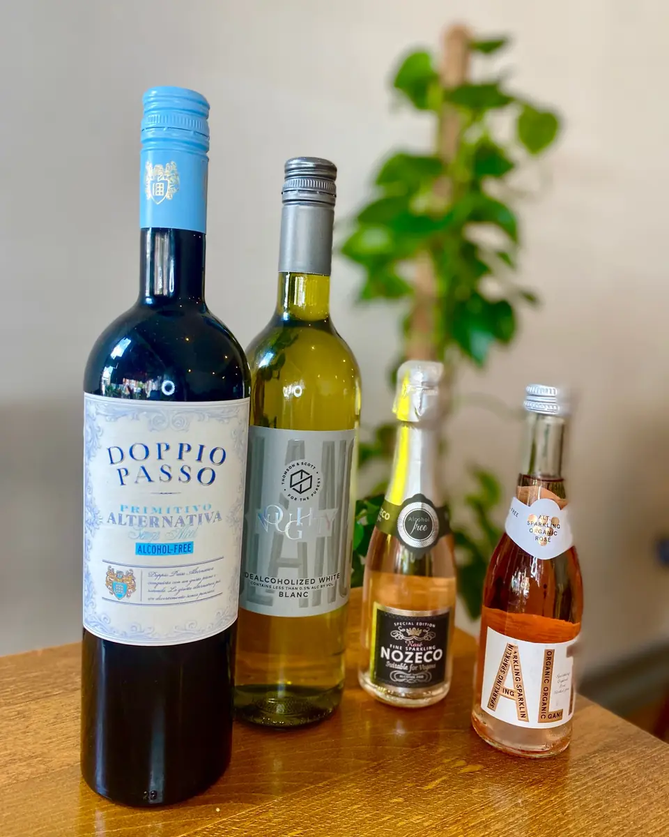 Wine at Marcio’s: bottles on the bar shelves and on the table